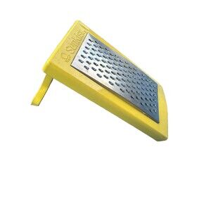 Retro Sunkist Yellow Lemon Citrus Zester Grater Stainless & Heavy Plastic 6" Vtg